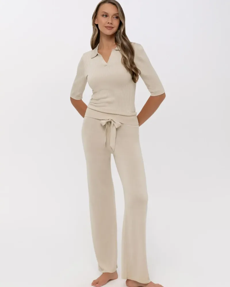 Панталон с коприна и вискоза Mellow Moments MOON MIST