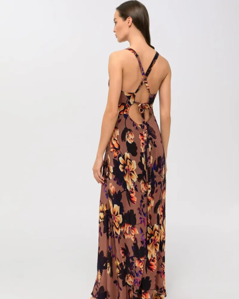 Лятна рокля с коприна Flower Mania