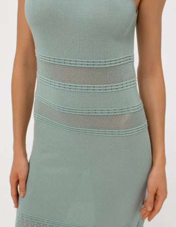 Макси рокля без ръкави от коприна и лиосел Palazzo Pearl MINT GREEN Макси рокля без ръкави от коприна и лиосел Palazzo Pearl MINT GREEN