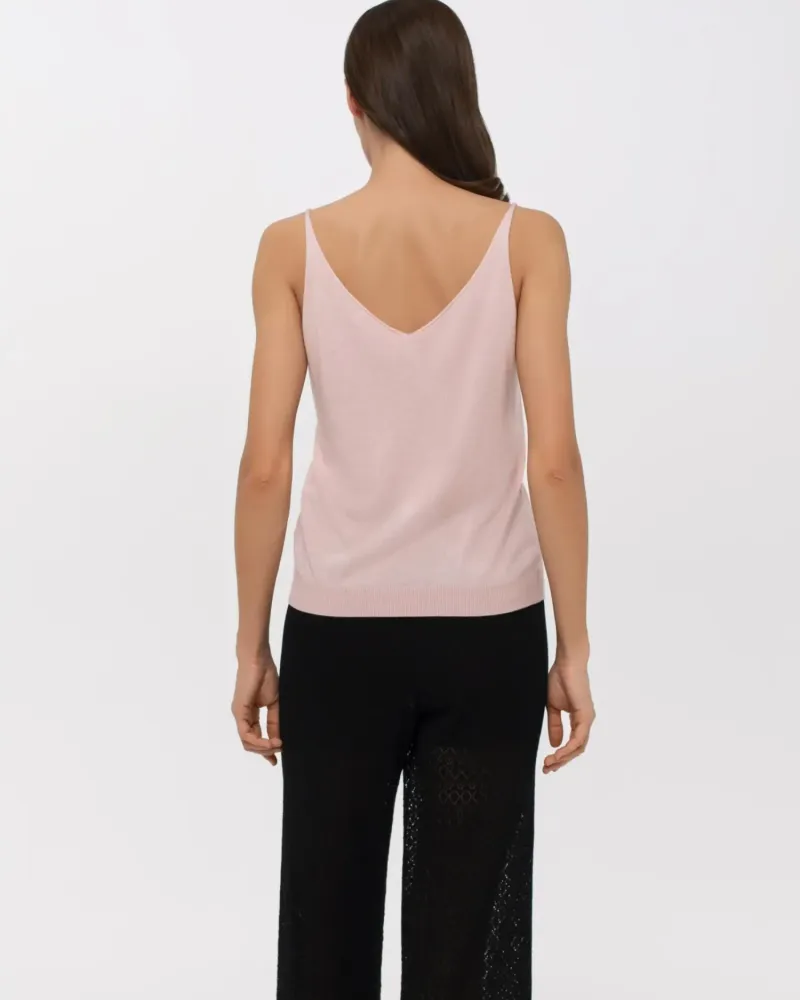 Елегантен топ  от коприна и кашмир ENDLESS BLISS BLUSH PINK