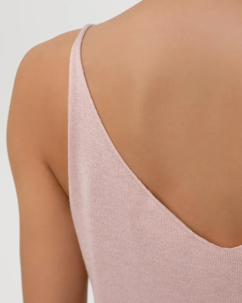 Елегантен топ  от коприна и кашмир ENDLESS BLISS BLUSH PINK