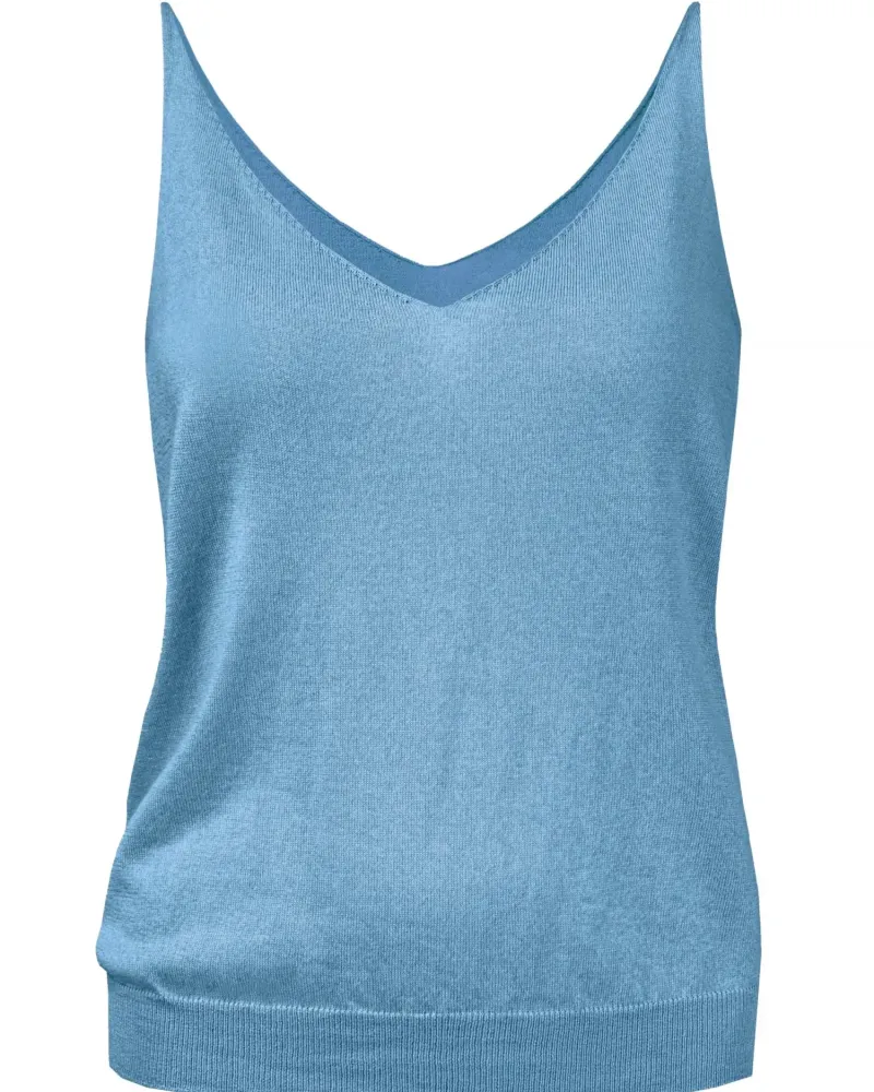 Елегантен топ  от коприна и кашмир ENDLESS BLISS BLUE