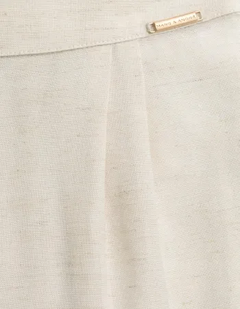 Ленен гащеризон в бял цвят Shiny Linen