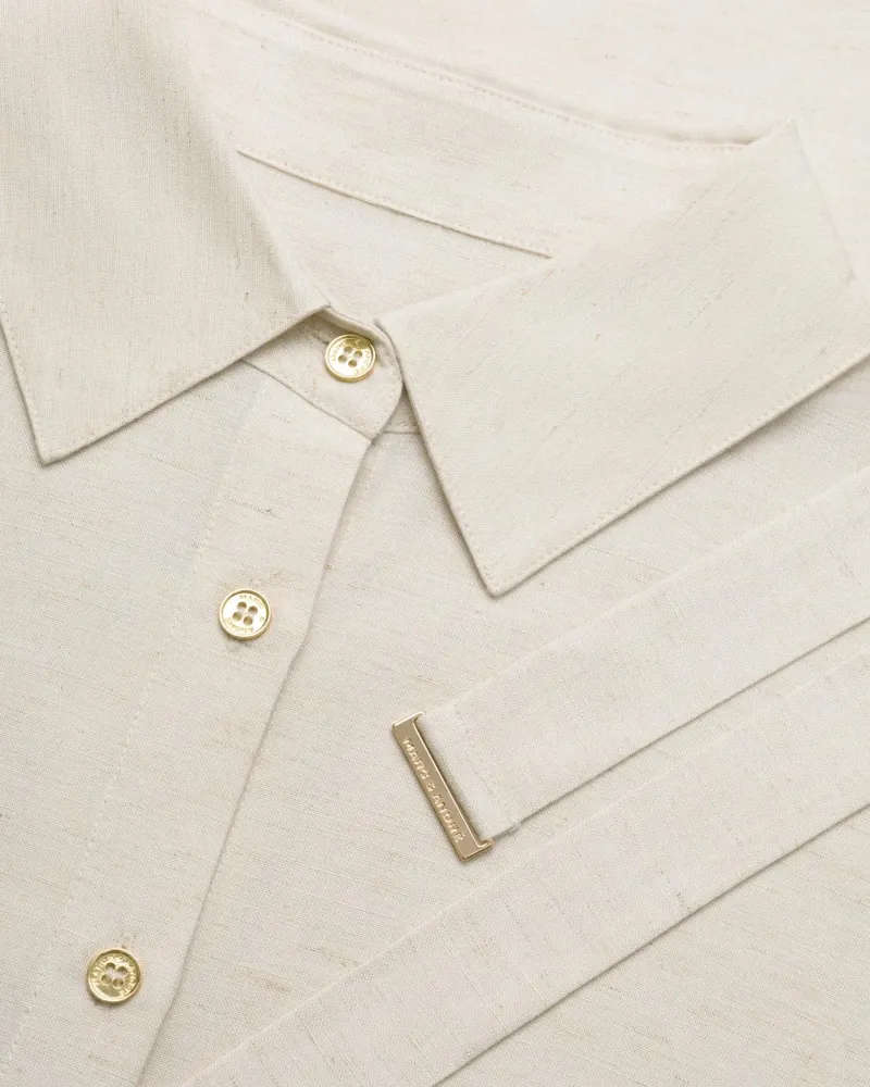 Елегантна ленена риза без ръкави  Shiny Linen