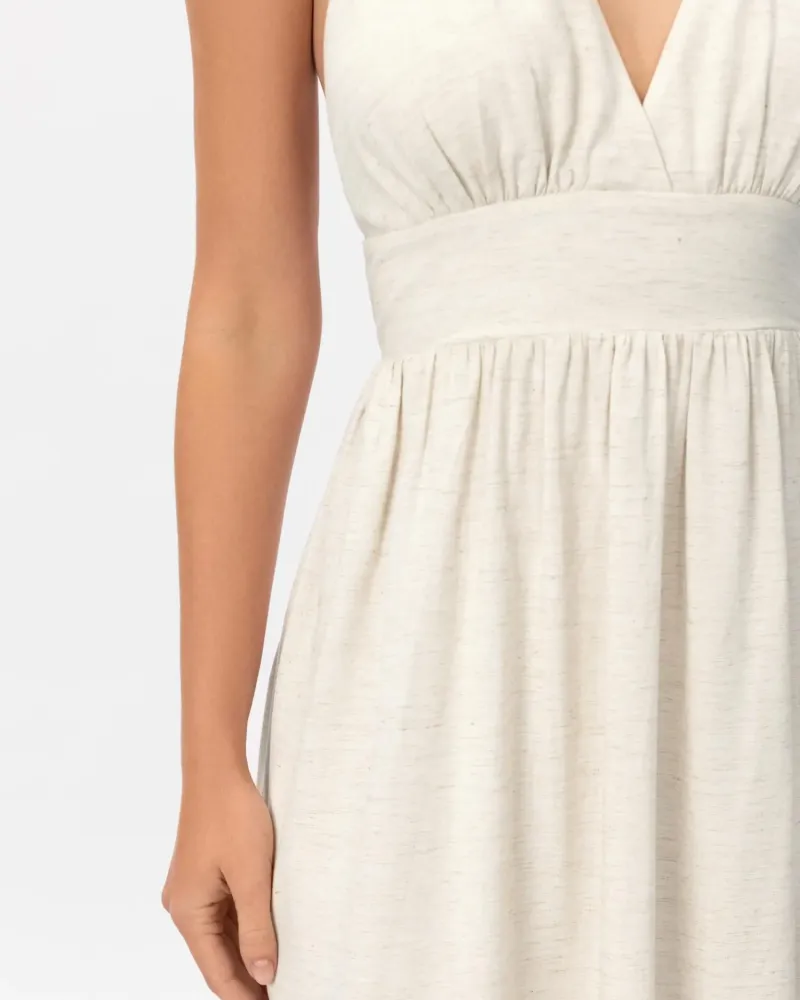 Елегантна ленена дълга рокля Shiny Linen