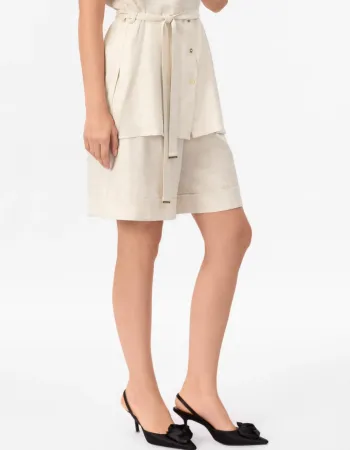 Къси ленени панталони Shiny Linen