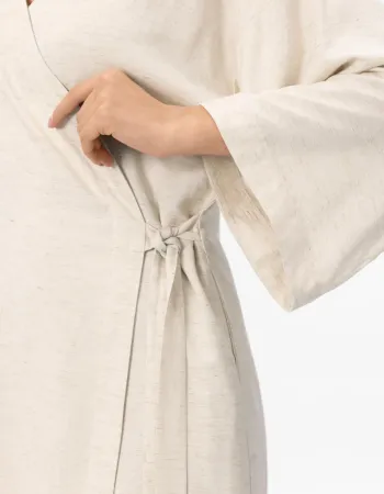 Дълго ленено кимоно Shiny Linen