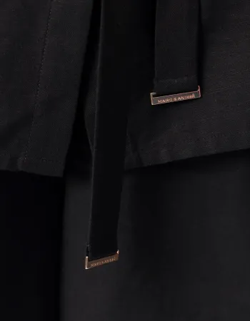 Елегантна ленена риза без ръкави в черен цвят  Shiny Linen