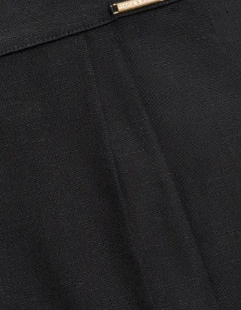 Късо ленено кимоно в черен цвят Shiny Linen