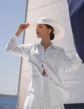 Риза в бял цвят COTTON BREEZE