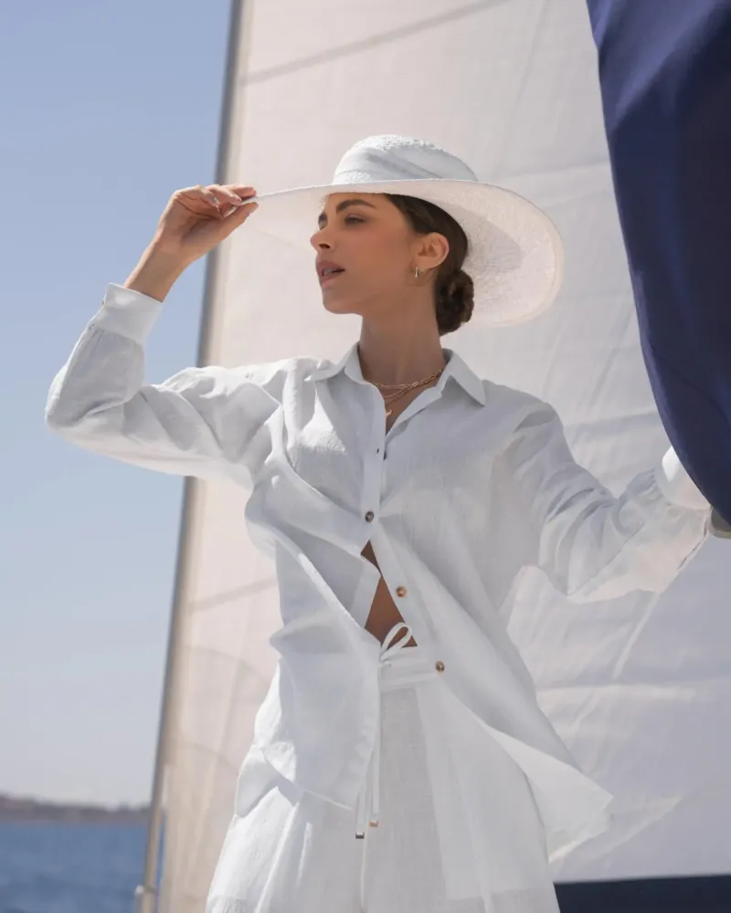 Риза в бял цвят COTTON BREEZE