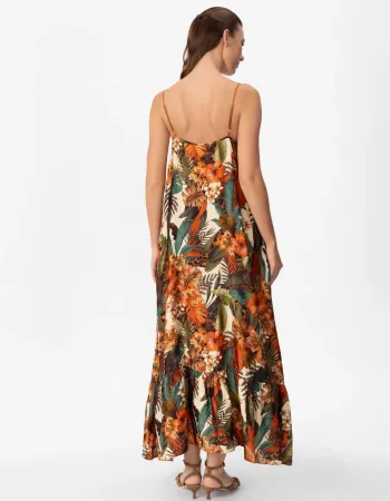 Лятна рокля с коприна ZEN GARDEN