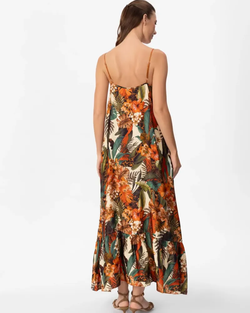 Лятна рокля с коприна ZEN GARDEN