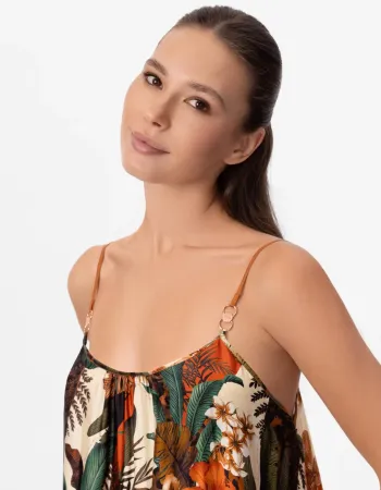 Лятна рокля с коприна ZEN GARDEN