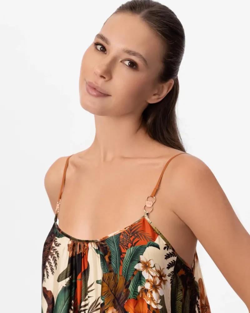 Лятна рокля с коприна ZEN GARDEN