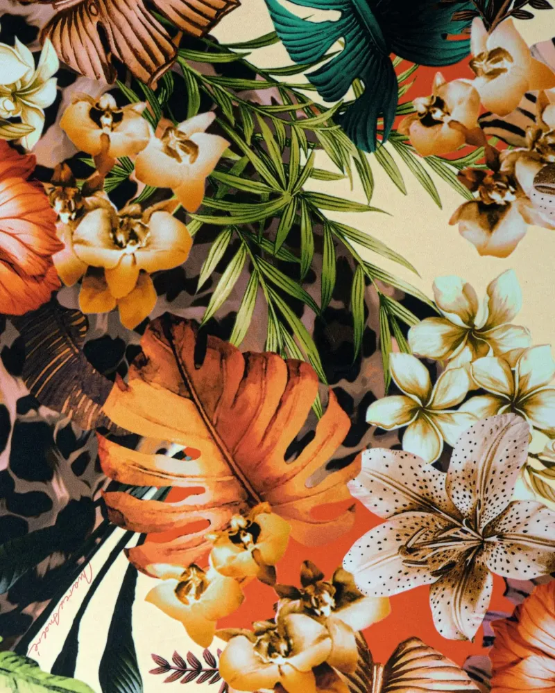 Лятна рокля с коприна ZEN GARDEN