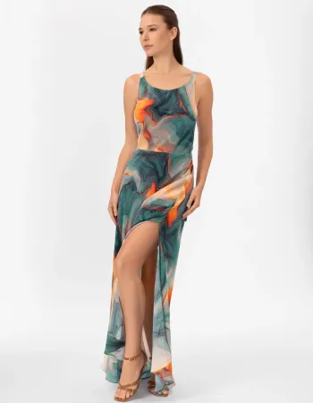 Рокля с коприна SEA SWIRLS