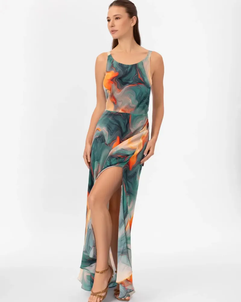 Рокля с коприна SEA SWIRLS
