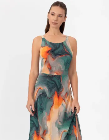 Рокля с коприна SEA SWIRLS