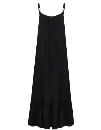 Черна рокля със странични джобове LUXURY FRAGRANCE