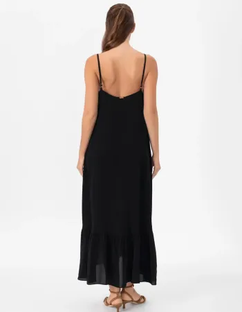 Черна рокля със странични джобове LUXURY FRAGRANCE