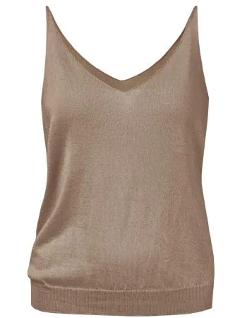 Елегантен топ от коприна и кашмир цвят беж ENDLESS BLISS