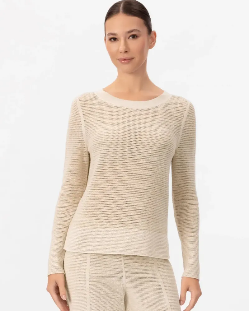 Блуза с дълъг ръкав от памук и коприна POETIC DREAMS