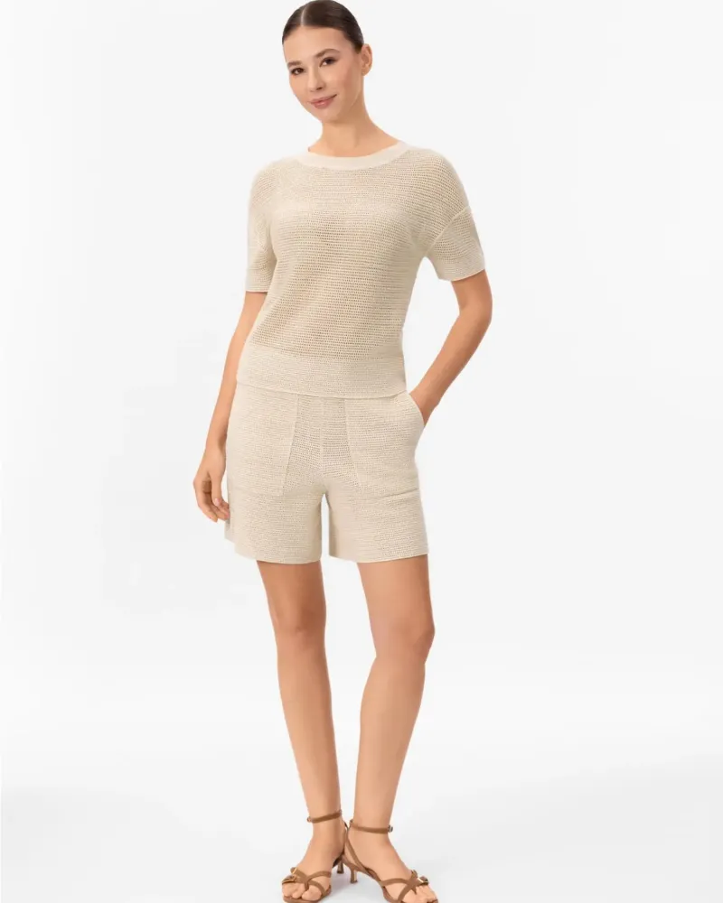 Къси панталони от памук и коприна POETIC DREAMS