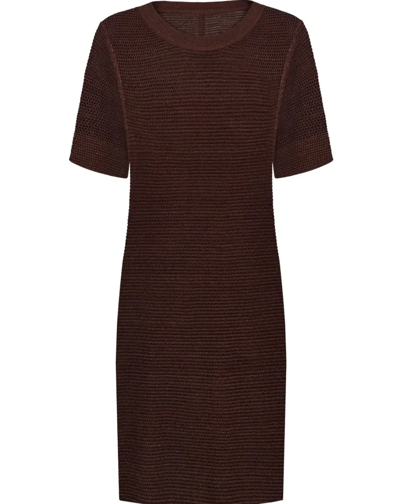 Рокля от памук и коприна в кафяво POETIC DREAMS