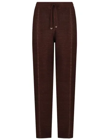 Панталон от памук и коприна в кафяво POETIC DREAMS