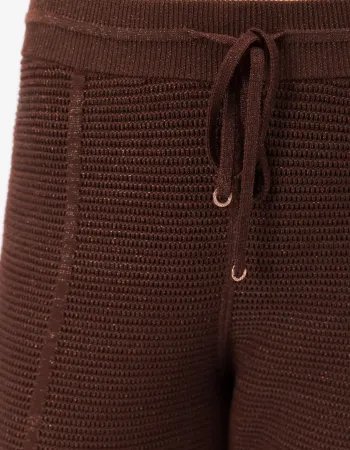Панталон от памук и коприна в кафяво POETIC DREAMS