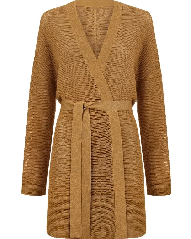 Жилетка от памук и коприна в жълто POETIC DREAMS