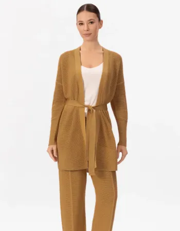 Жилетка от памук и коприна в жълто POETIC DREAMS