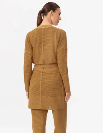 Жилетка от памук и коприна в жълто POETIC DREAMS