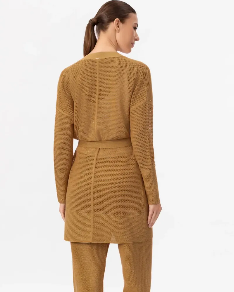 Жилетка от памук и коприна в жълто POETIC DREAMS