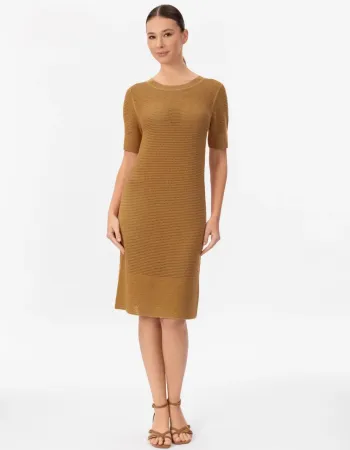 Рокля от памук и коприна в жълто POETIC DREAMS