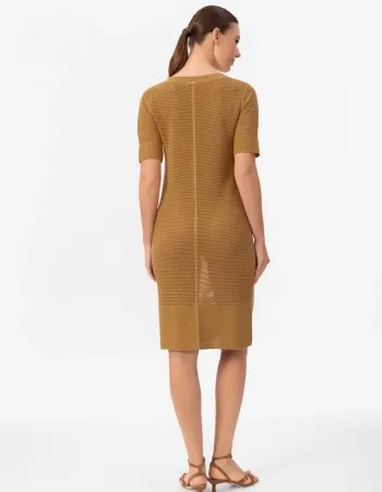 Рокля от памук и коприна в жълто POETIC DREAMS