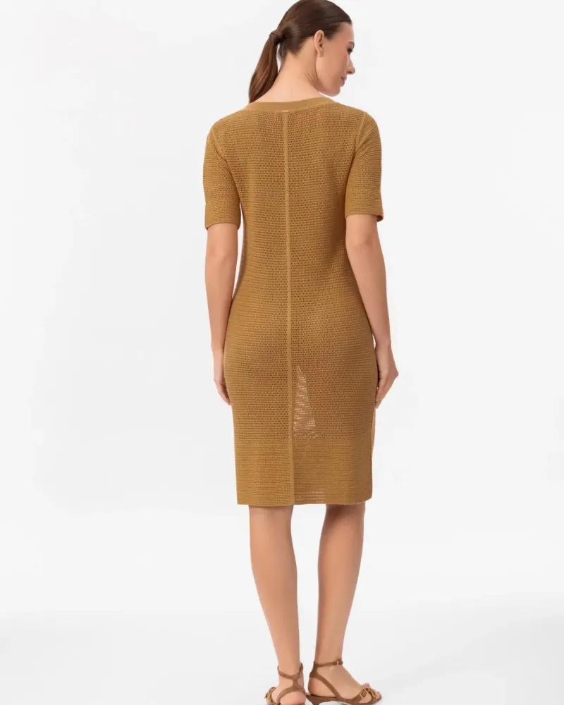 Рокля от памук и коприна в жълто POETIC DREAMS