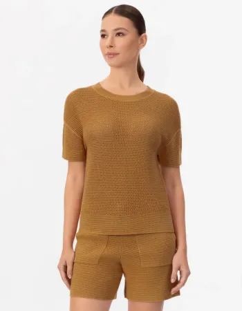 Блуза от памук и коприна в жълто POETIC DREAMS