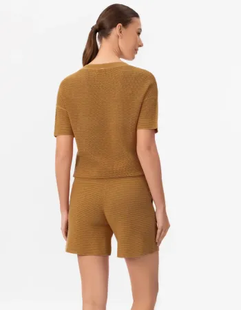 Блуза от памук и коприна в жълто POETIC DREAMS