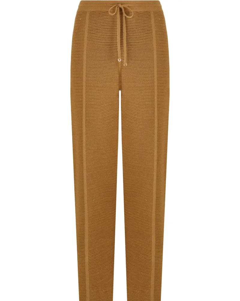 Панталон от памук и коприна в жълто POETIC DREAMS