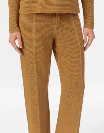 Панталон от памук и коприна в жълто POETIC DREAMS