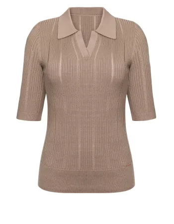 Блуза с къс ръкав от коприна и вискоза COSMIC WHISPER