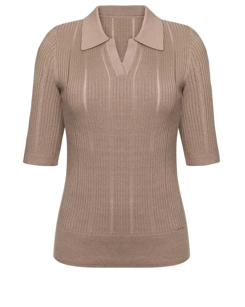 Блуза с къс ръкав от коприна и вискоза COSMIC WHISPER