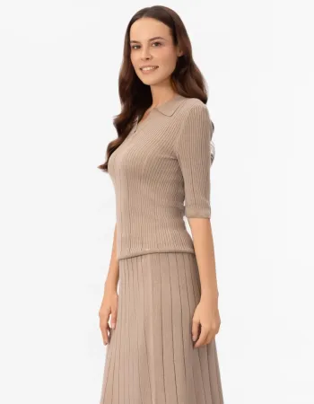 Блуза с къс ръкав от коприна и вискоза COSMIC WHISPER