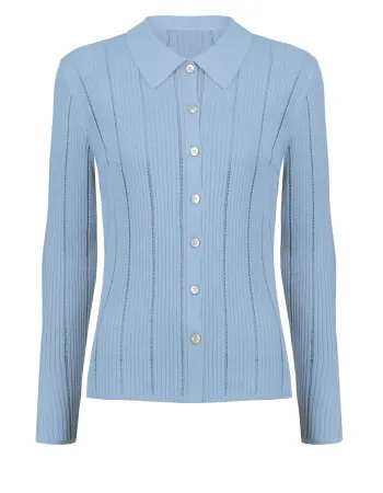 Жилетка от коприна и вискоза в светло синьо COSMIC WHISPER