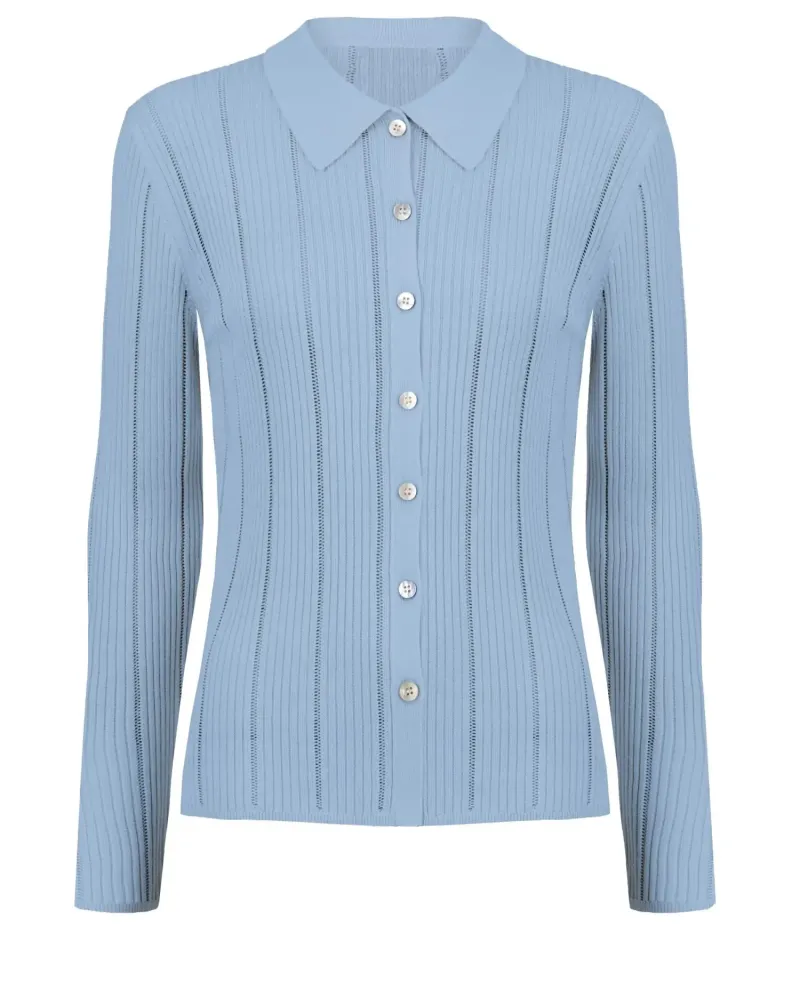 Жилетка от коприна и вискоза в светло синьо COSMIC WHISPER