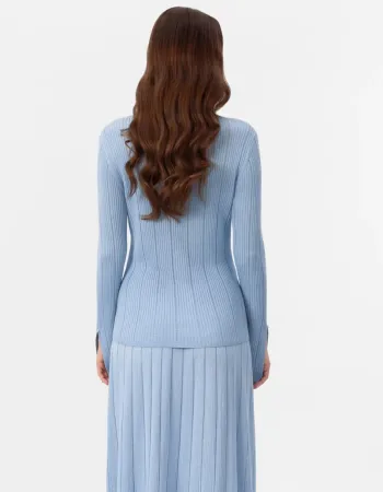 Жилетка от коприна и вискоза в светло синьо COSMIC WHISPER