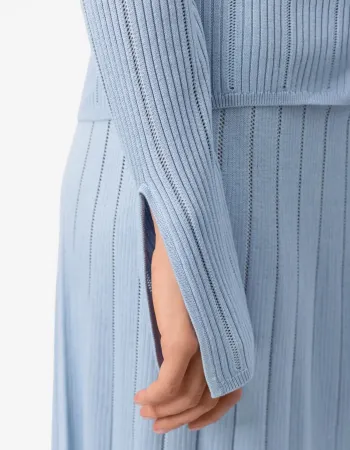 Жилетка от коприна и вискоза в светло синьо COSMIC WHISPER