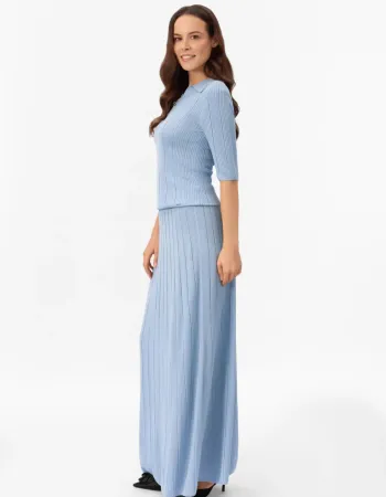 Пола от коприна и вискоза в светло синьо COSMIC WHISPER